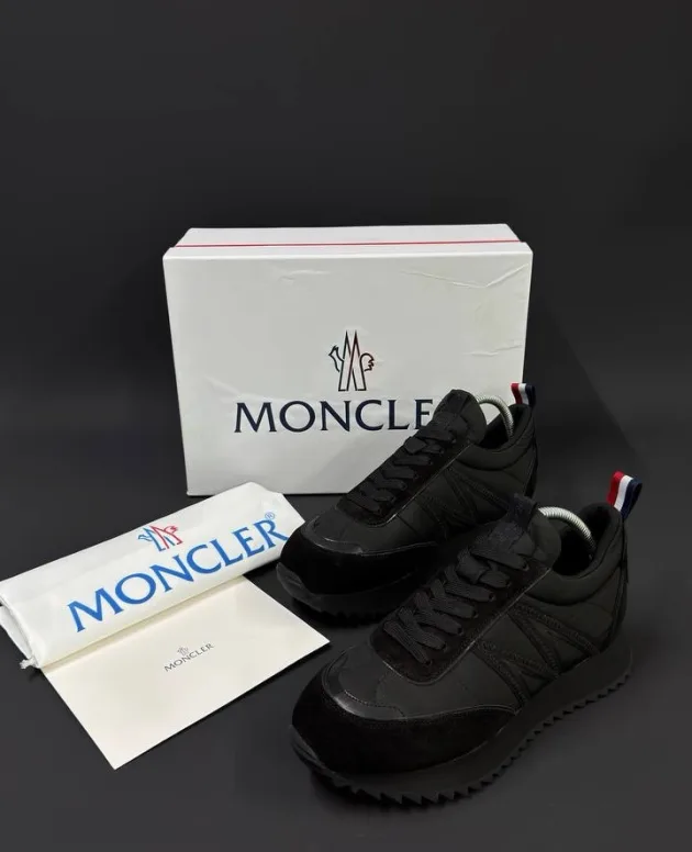 Moncler Pacey Nylon Suede Sneakers